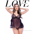 Black Elegant Comfort Mesh Babydolls Lingerie Sexy Lingerie